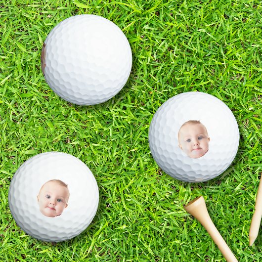 Baby Photo, Custom Baby Photo Face Golfballen