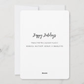 Baby Photo First Birth Stats Christmas Feestdagenkaart (Achterkant)