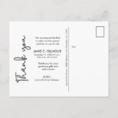 Baby Photo Handlettering Script Geboorte Aankondigingskaart (Achterkant)