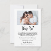 Baby Photo Heart Modern Birth announcement small Aankondiging (Achterkant)