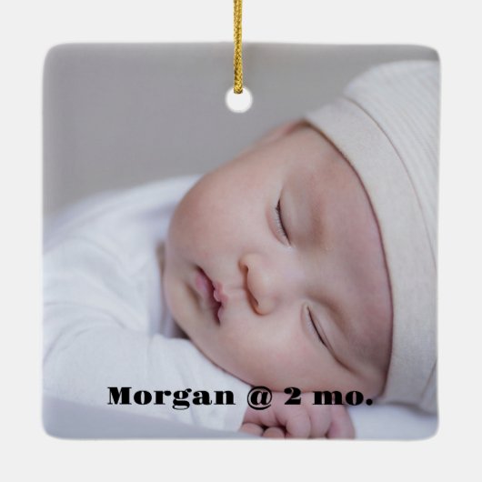 Baby Photo Keepsake Ornament (Achterkant)