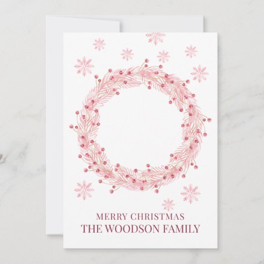 Baby Photo Merry Kerstmis Wenskaart (Voorkant)