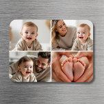 Baby Photo Picture Collage Instagram Square Magneet<br><div class="desc">Bring your baby’s most adorable moments to life with this Baby Photo Collage Instagram Square Magnet. Designed with a trendy, social-inspired layout, this custom magnet fits your favorite baby photos in a clean square grid—just like your favorite Instagram posts. Add a name, birth date, or short caption for a personal...</div>