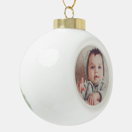 Baby Photo Round Ball Ornament (Links)