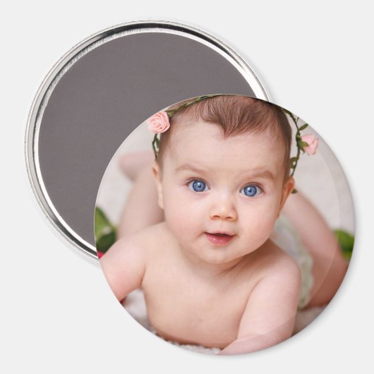 Baby Photo Template Kids Children Gift Magnet (Voorkant / Achterkant)