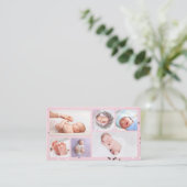 Baby Photographer Custom Newborn Photo Chic Modern Visitekaartje (Staand voorkant)