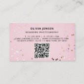 Baby Photographer Custom Newborn Photo Chic Modern Visitekaartje (Achterkant)