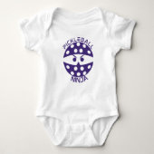 Baby Pickleball ninja. Voor toekomstige pickleball Romper (Voorkant)