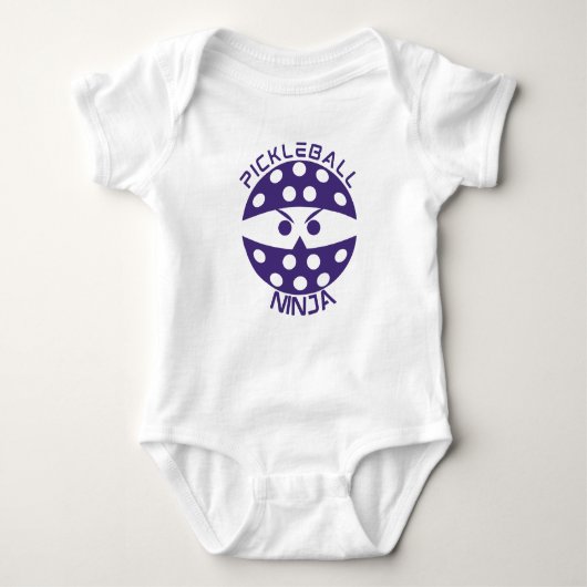 Baby Pickleball ninja. Voor toekomstige pickleball Romper (Voorkant)