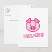 Baby Pig Cartoon Briefkaart (Voorkant / Achterkant)