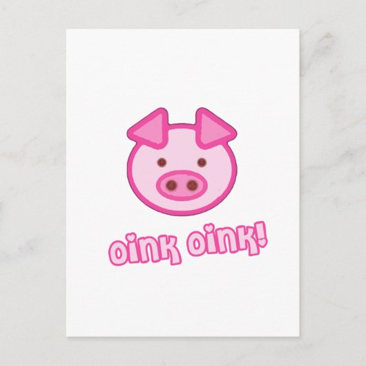 Baby Pig Cartoon Briefkaart (Voorkant)