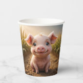 Baby Pig Papieren Bekers (Voorkant)