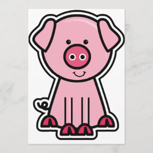 Baby Pig Sticker Kaart
