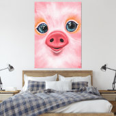 Baby PigCanvas Print - Smile (Insitu (Slaapkamer))