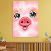 Baby PigCanvas Print - Smile (Insitu (Woonkamer))