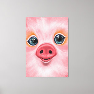 Baby PigCanvas Print - Smile