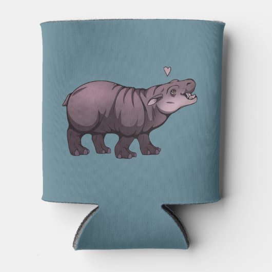 Baby Pigmy Hippo Blikjeskoeler (Voorkant)