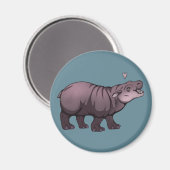 Baby Pigmy Hippo Magneet (Voorkant / Achterkant)