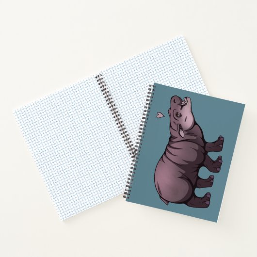 Baby Pigmy Hippo Notitieboek (Binnen)