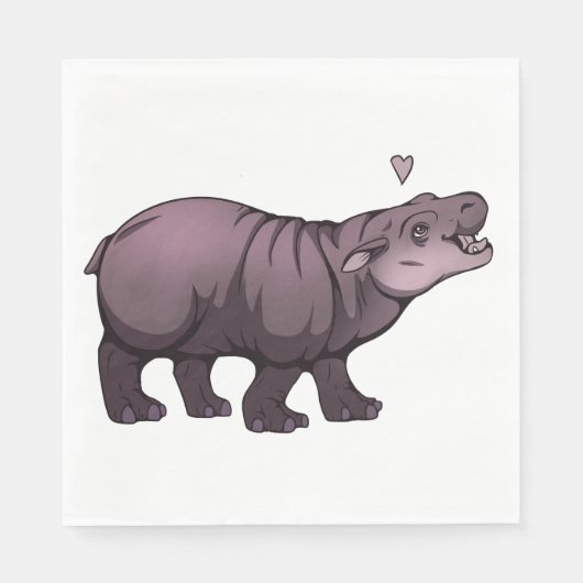 Baby Pigmy Hippo Servet (Voorkant)