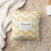 Baby Pillow - geel chevron patroon Kussen (Deken)