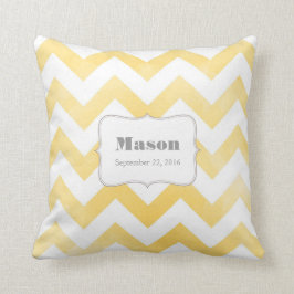 Baby Pillow - geel chevron patroon Kussen