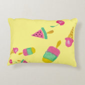 Baby Pillow met geverfde waterverf objecten Accent Kussen (Achterkant)