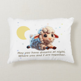 Baby Pillow with cute sheep and lullaby Accent Kussen