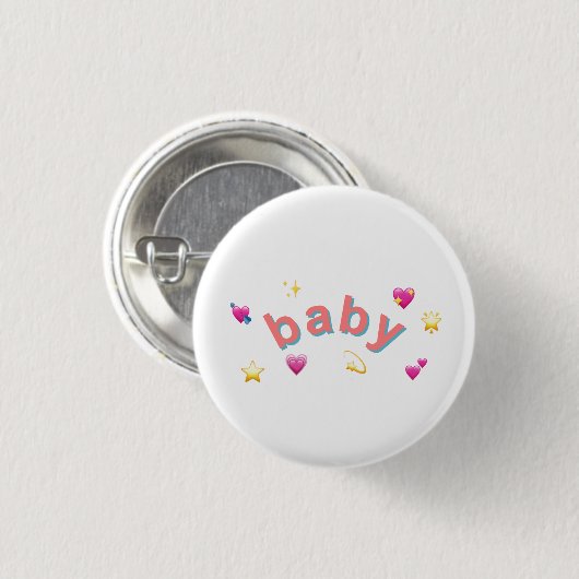 Baby Pin Badge Ronde Button 3,2 Cm (Voorkant /achterkant)