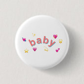 Baby Pin Badge Ronde Button 3,2 Cm (Voorkant)