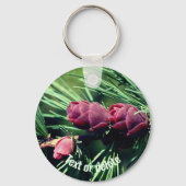 Baby Pine Cones Natuur Gepersonaliseerd Sleutelhanger (Achterkant)