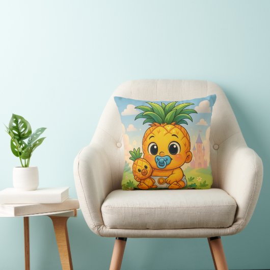 Baby Pine O — The Cutest Pineapple in the Empire! Kussen (Stoel)