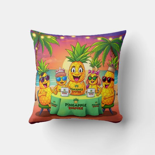 Baby Pine O — The Cutest Pineapple in the Empire! Kussen (Achterkant)