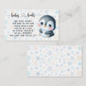 Baby Pinguïn Baby shower I Verjaardag Informatiekaartje (Voorkant / Achterkant)
