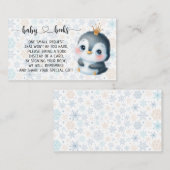 Baby Pinguïn Baby shower I Verjaardag Informatiekaartje (Voorkant / Achterkant)