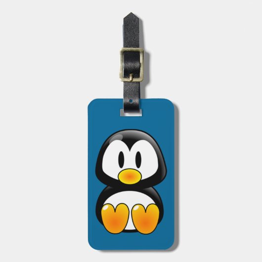 baby pinguïn bagagelabel (Voorkant verticaal)