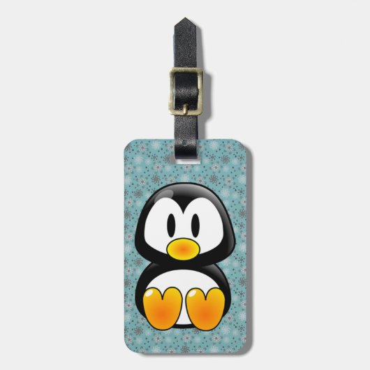 baby pinguïn bagagelabel (Voorkant verticaal)