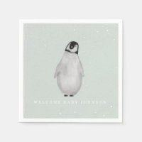 Baby Pinguïn Blauw Winter Jongen Baby shower