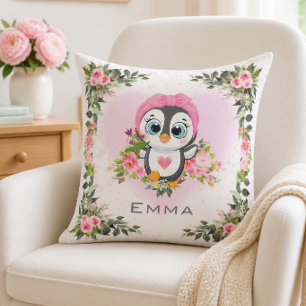 Baby Pinguïn Gepersonaliseerd Kussen