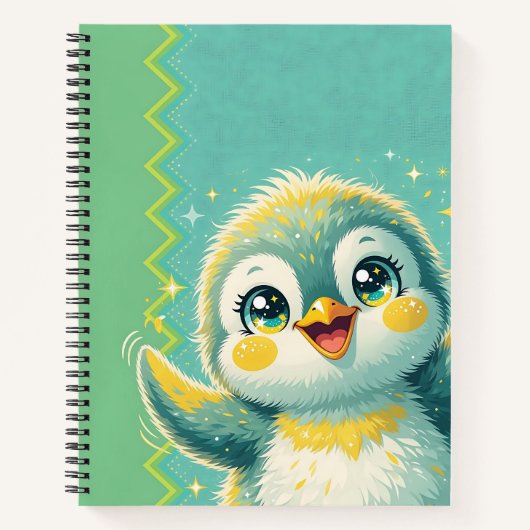 Baby Pinguïn Juicht Notitieboek (Voorkant)