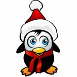 Baby pinguïn met Santa Hat Fotobeeldje Magneet<br><div class="desc">Deze grappige magneet met een baby pinguïn met het pet van de kerstman maakt een geweldig kerstcadeau of gunst.</div>