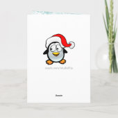 Baby pinguïn met Sinterklaas Pet Feestdagen Kaart (Achterkant)