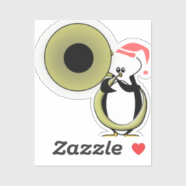Baby pinguïn met Tuba Sticker