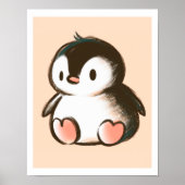 Baby Pinguïn - Mooie Kunstprint Voor Kinderkamer Poster (Voorkant)