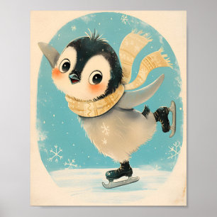 Baby Pinguïn Muur Kunst - Mooie Kinderkamer Poste Poster