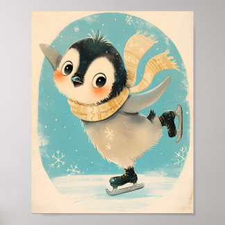 Baby Pinguïn Muur Kunst - Mooie Kinderkamer Poste Poster