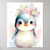 Baby Pinguïn Nursery Poster (Voorkant)