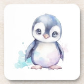 Baby Pinguïn onderzetter van harde kunststof (Voorkant)