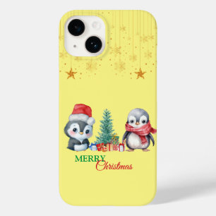 Baby Pinguïn Santa Red Groen Vrolijk Kerstfeest Case-Mate iPhone 14 Hoesje
