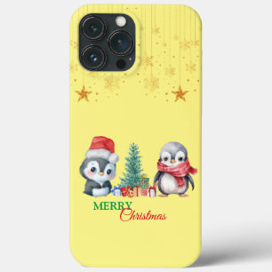 Baby Pinguïn Santa Red Groen Vrolijk Kerstfeest Case-Mate iPhone Case